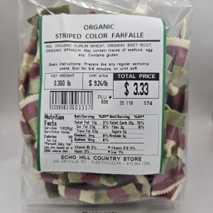 Organic Striped Color Farfalle